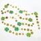 Cheerland Green Shamrock Garland St Patricks Day Decorations - 4 Leaf Clover Glitter St Paddy's Day Garland Hanging Streamers for St. Patrick's Day Irish Party Supplies and Spring Decor - 52Ft